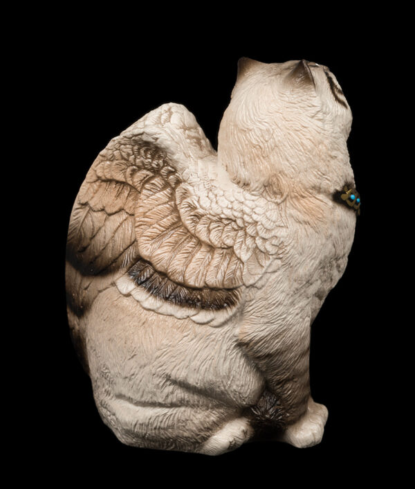 Bird-Winged Flap Cat - Lynx Point Siamese (3 1/2" tall) - Image 3
