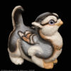 Crouching Griffin Chick fantasy figurine. Hand-painted collectable sculpture by Windstone Editions painted in a silver wolf pattern.