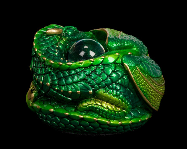 Curled Dragon - Emerald - Image 3