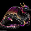 Windstone Editions collectible dragon figurine - Lap Dragon - Black Gold