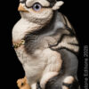 Sitting Griffin Chick fantasy figurine. Hand-painted collectable sculpture by Windstone Editions painted in a silver wolf pattern