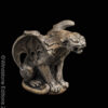 Small Panther Gargoyle fantasy figurine. Hand-painted collectable sculpture by Windstone Editions in stone color.