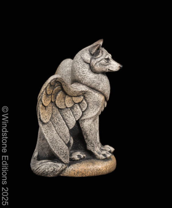 Small Winged Spirit Wolf (5 1/2" tall) - Image 2