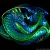 Windstone Editions collectible dragon figurine - Coiled Dragon - Emerald Peacock