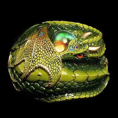 Curled Dragon - Green