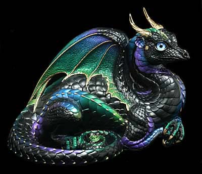 Lap Dragon - Black Emerald Peacock