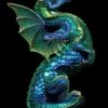 Windstone Editions collectible dragon figurine - Rising Spectral Dragon - Emerald Peacock