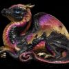 Windstone Editions collectible dragon figurine - Old Warrior Dragon - Black Gold