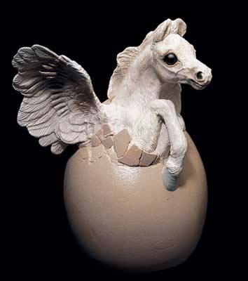 Hatching Pegasus - White