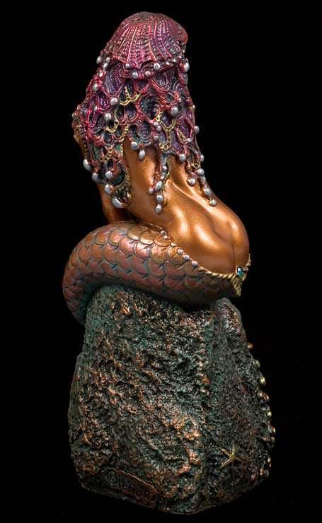 Sea Jewel Mermaid - Copper Patina - back