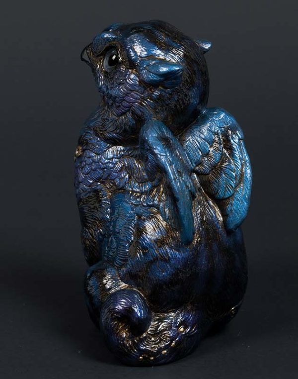 Sitting Griffin Chick -  Midnight Tabby Test Paint #1