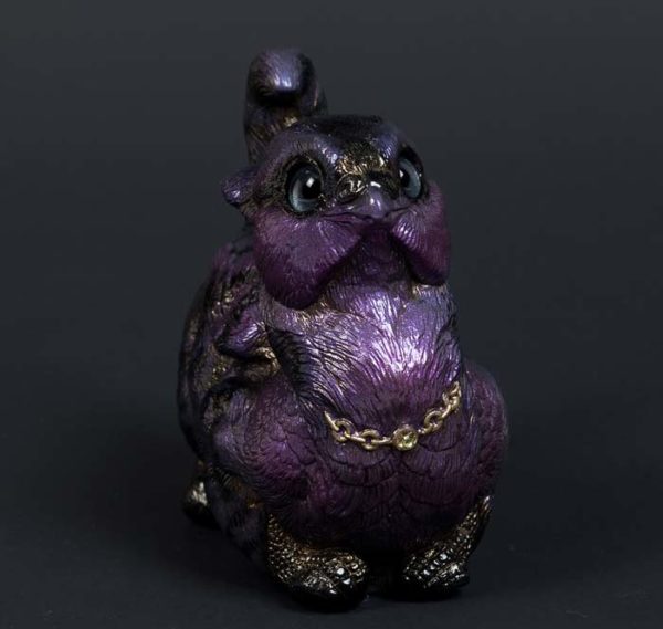 Crouching Griffin Chick - Plum Tabby Test Paint #1