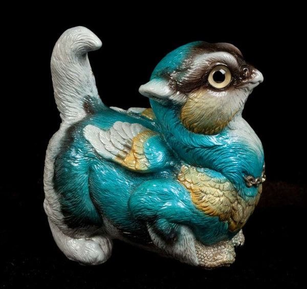 Crouching Griffin Chick - Sky Gold Test Paint #1