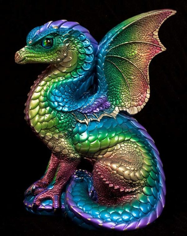 Windstone Editions collectible dragon figurine - Spectral Dragon - Rainbow