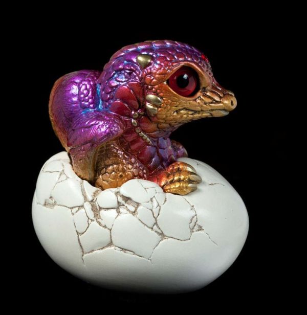 Windstone Editions collectable dragon sculpture - Hatching Dragon (version 2) - Violet Flame