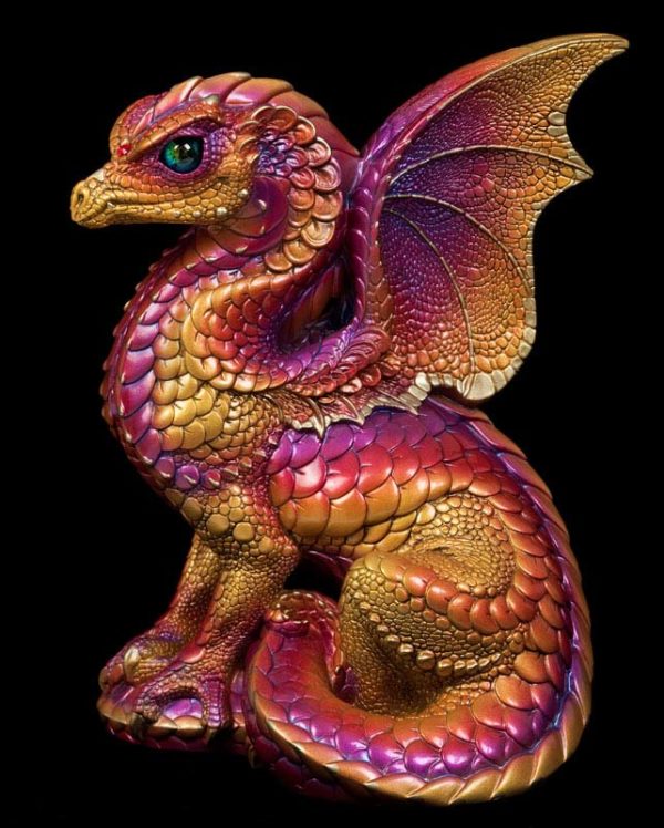 Windstone Editions collectible dragon figurine - Spectral Dragon - Violet Flame