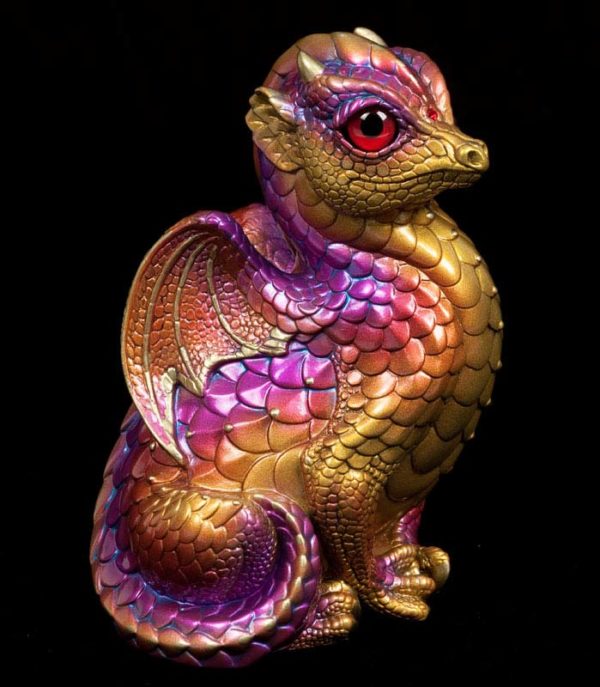 Windstone Editions collectible dragon figurine - Fledgling Dragon - Violet Flame