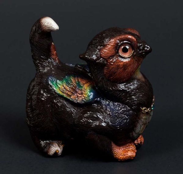 Crouching Griffin Chick - Copper Forest Test Paint #1