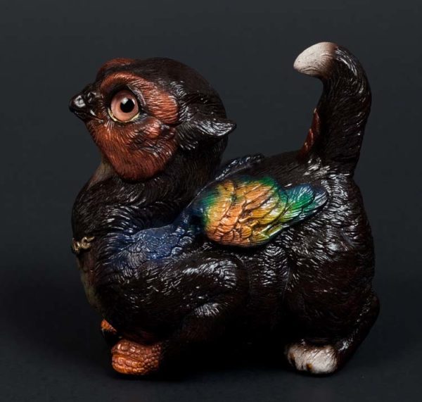 Crouching Griffin Chick - Copper Forest Test Paint #1