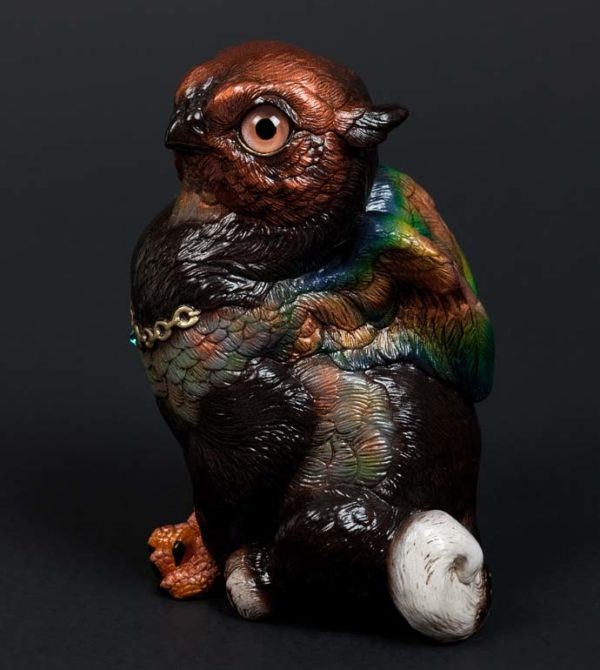 Sitting Griffin Chick - Copper Forest Test Paint #1
