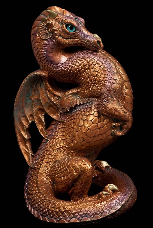 Emperor Dragon - Copper Patina - teal eyes