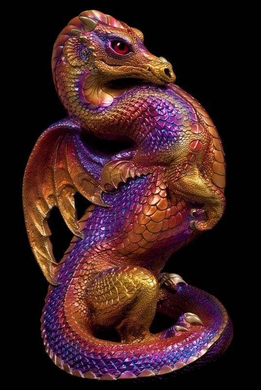 Windstone Editions collectible dragon figurine - Emperor Dragon - Violet Flame