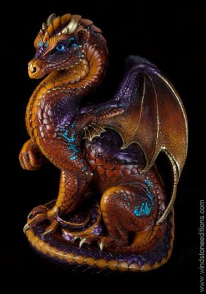 Windstone Editions collectable dragon sculpture - Secret Keeper - Brown