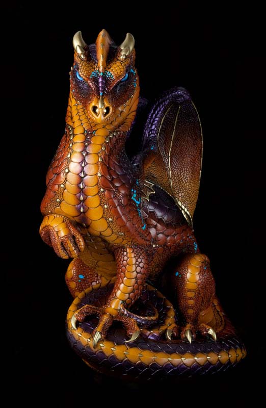 Windstone Editions collectible dragon figurine - Secret Keeper - Brown