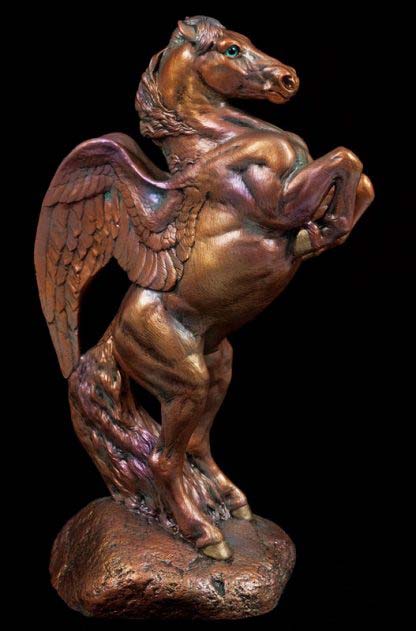 Male Pegasus - Copper Patina