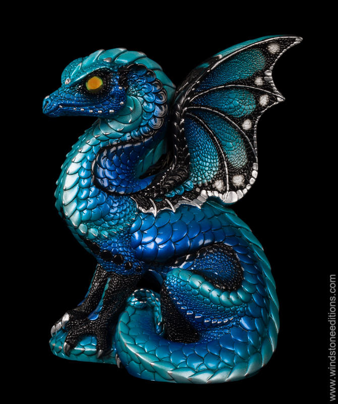 Windstone Editions collectible dragon figurine - Spectral Dragon - Blue Morpho