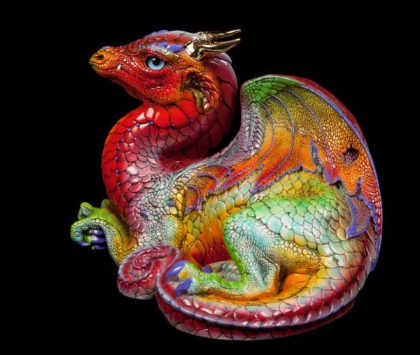 Old Warrior Dragon - Tie Dye Test Paint #1
