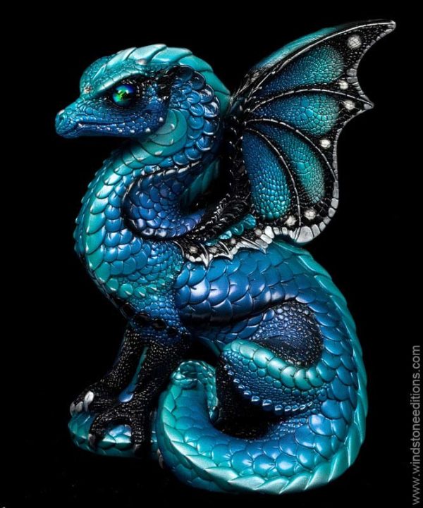 Windstone Editions collectible dragon figurine - Spectral Dragon - Blue Morpho