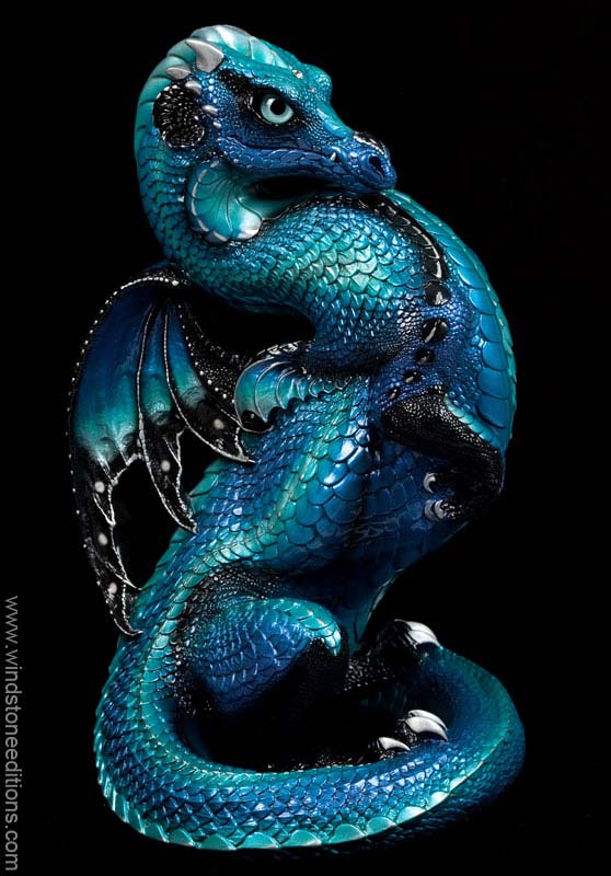 Windstone Editions collectible dragon figurine - Emperor Dragon - Blue Morpho
