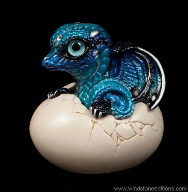Windstone Editions collectible dragon figurine - Hatching Dragon (version 2) - Blue Morpho