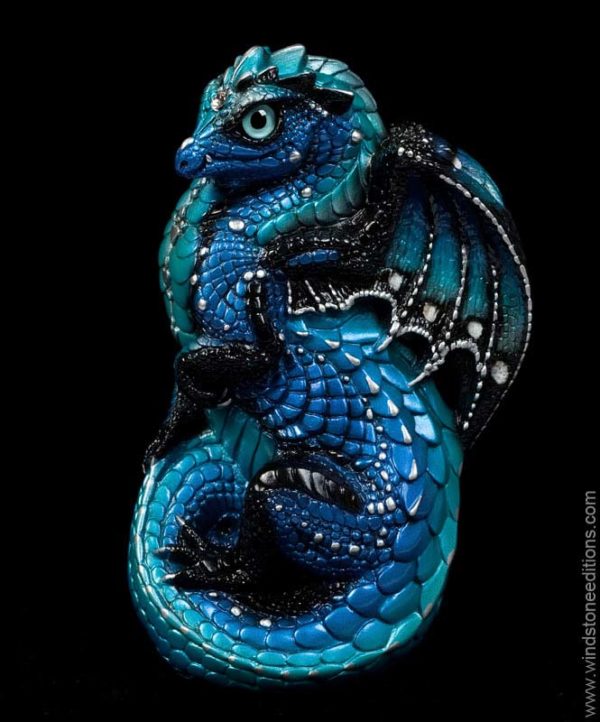 Windstone Editions collectible dragon figurine - Young Dragon - Blue Morpho