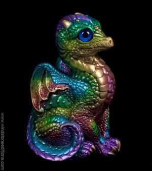Windstone Editions collectible dragon figurine - Baby Dragon - Rainbow