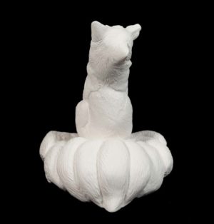 Paint-Your-Own Kitsune - back view