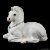 Baby Unicorn fantasy figurine in snow white with silver colored details. Hand-painted collectible sculpture by Windstone Editions