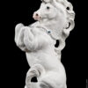 Male Unicorn fantasy figurine in snow white with silver colored details. Hand-painted collectible sculpture by Windstone Editions