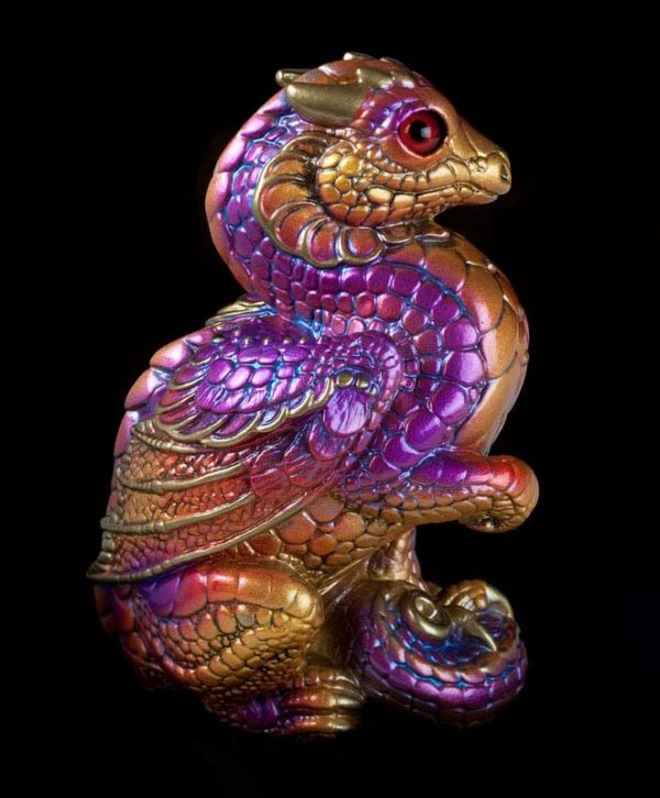 Windstone Editions collectible dragon figurine - Mini Keeper Dragon - Violet Flame
