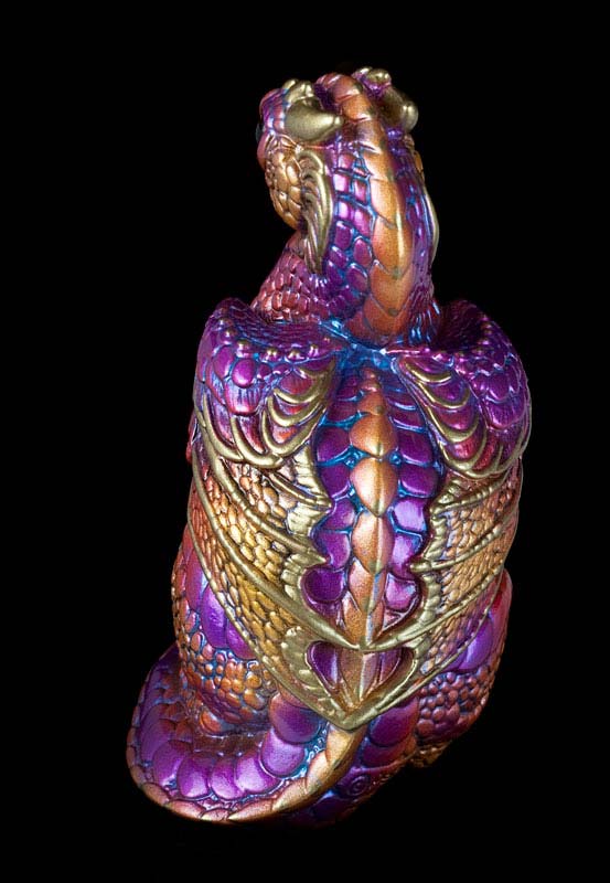 Windstone Editions collectable dragon sculpture - Mini Keeper Dragon - Violet Flame