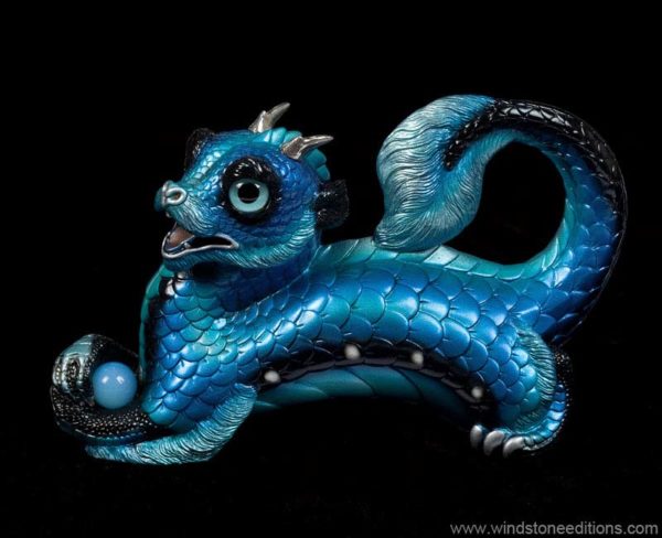 Windstone Editions collectible dragon figurine - Young Oriental Dragon - Blue Morpho