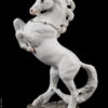 Grand Unicorn fantasy figurine in snow white with silver colored details. Hand-Painted collectible sculpture by Windstone Editions