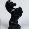 Unicorn Colt fantasy figurine painted in black with silver trim. Hand-painted collectable sculpture by Windstone Editions