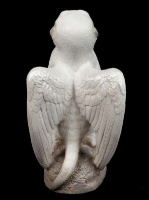 Winged Baby Meerkat - White (back view)