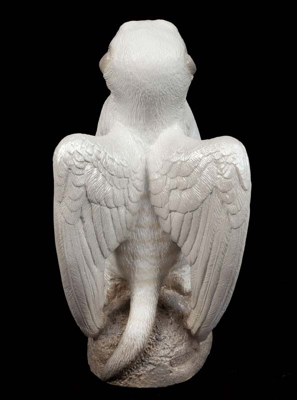 Winged Baby Meerkat - White (back view)