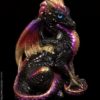 Windstone Editions collectible dragon figurine - Male Dragon - Black Gold