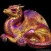 Windstone Editions collectible dragon figurine - Old Warrior Dragon - Violet Flame