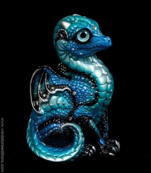 Windstone Editions collectible dragon figurine - Baby Dragon - Blue Morpho