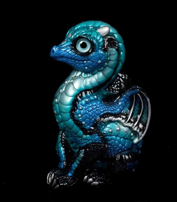 Windstone Editions collectable dragon sculpture - Baby Dragon - Blue Morpho